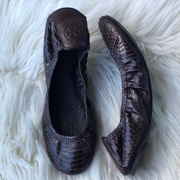 Tory Burch “Eddie” Pythons Snake Ballet Flats - Picture 3 of 16